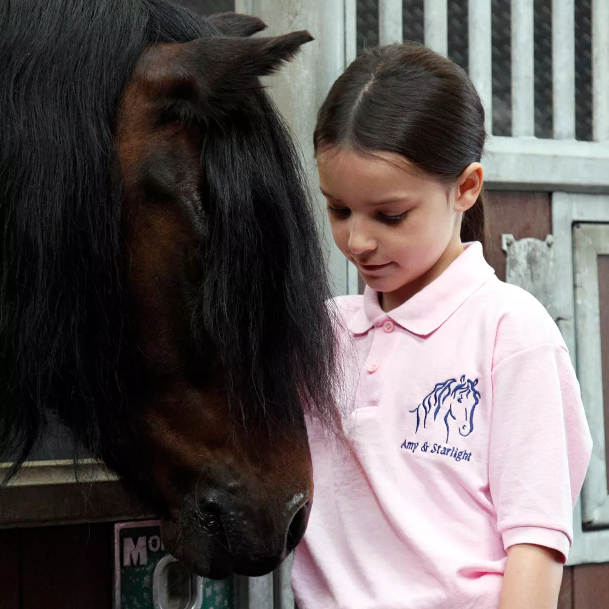 Personalised Kids Embroidered Polo Shirt Baby Pink