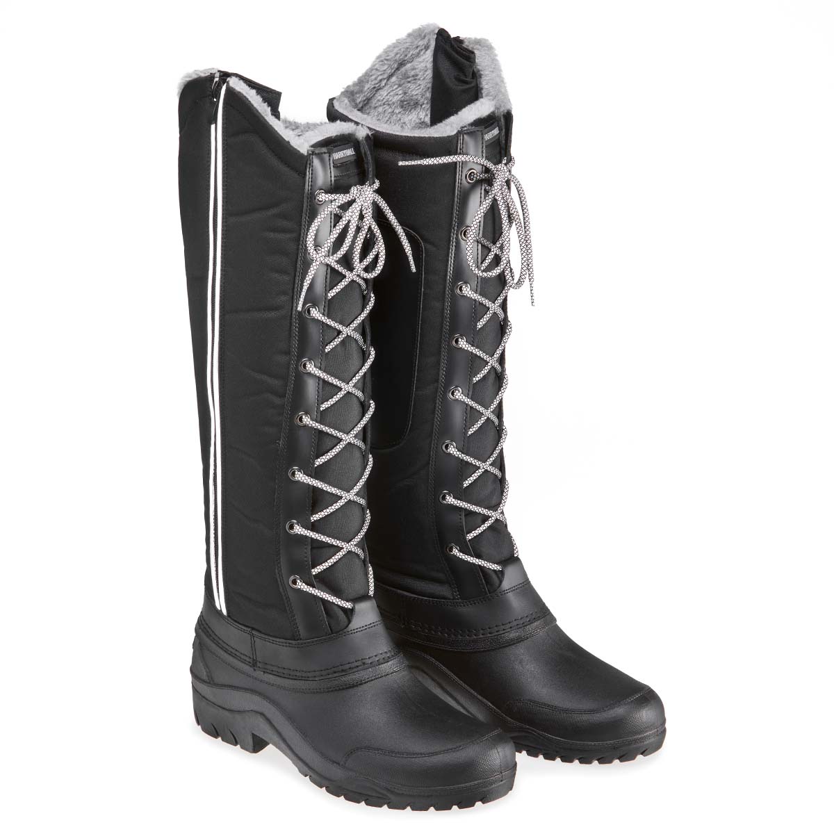 black winter yard boots